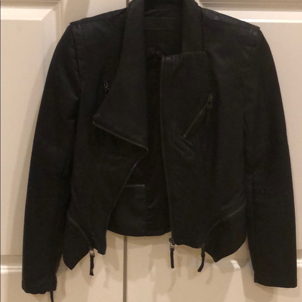 Asymmetric Faux Leather Motto Jacket sz XS. NEW